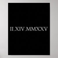 Date Roman Numerals Valentine's Day Couple Duo Chr
