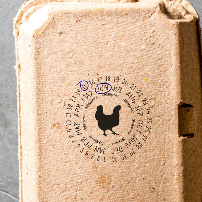 Date The Eggs Were Laid Rubber Box Stamp (Creator Uploaded)