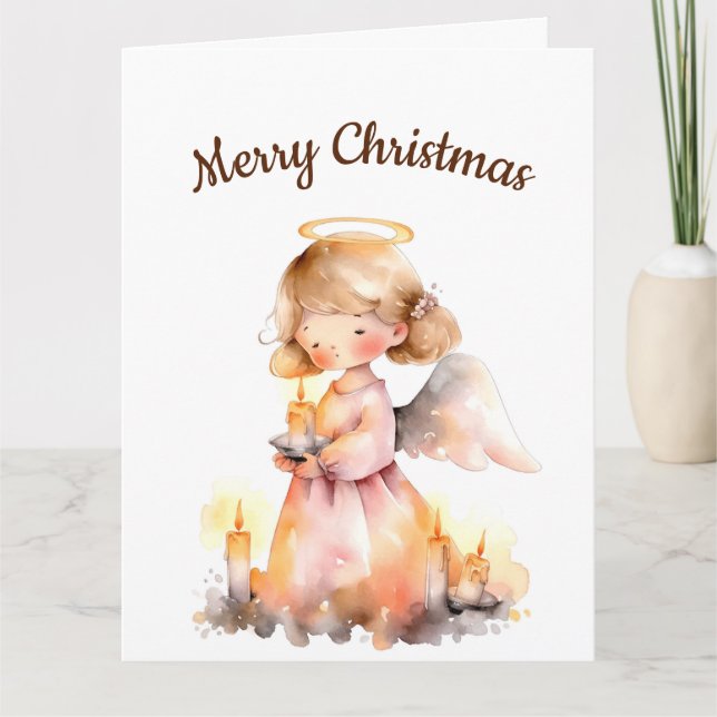 Dated Christmas Angel for Joy Blessing Card (Front)