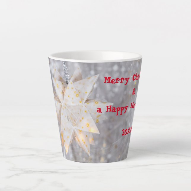 Dated Merry Christmas & a Happy New Year Latte Mug (Front)