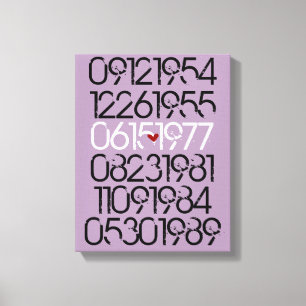 Dated Wall Art - Distressed Style - Wrapped Canvas