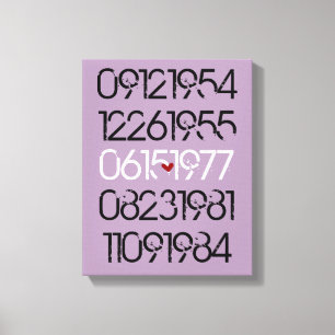 Dated Wall Art - Distressed Style - Wrapped Canvas