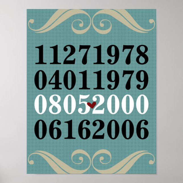 Dated Wall Art - Families w/1 Child (Front)