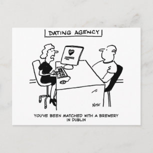 Dating Agency - Matched with a Brewery Postcard