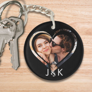 Dating Couple Girlfriend Boyfriend Photo Collage  Key Ring