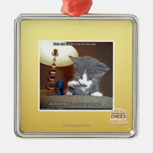 Dats one small step fur me metal tree decoration