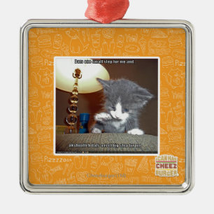 Dats one small step fur me metal tree decoration