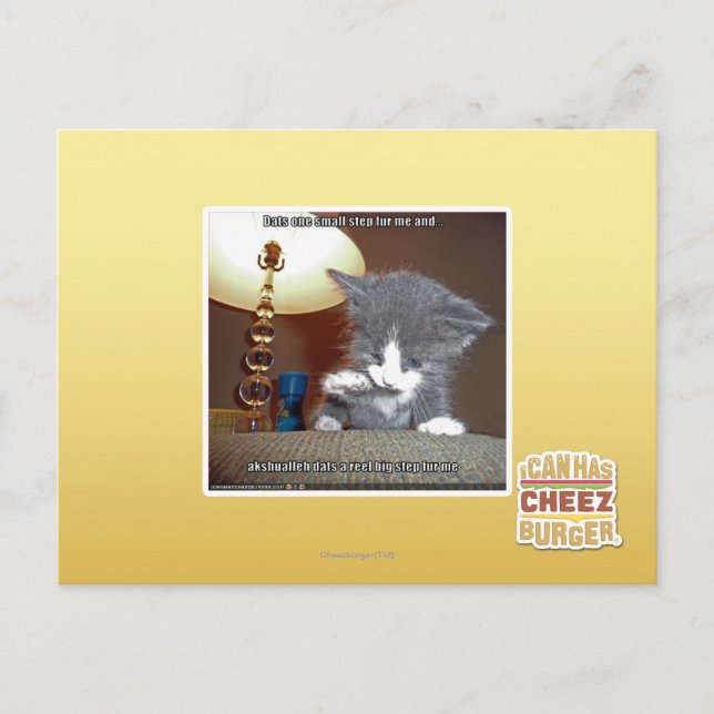 Dats one small step fur me postcard (Front)