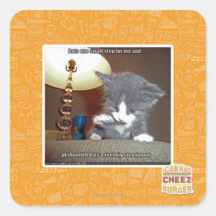 Dats one small step fur me square sticker