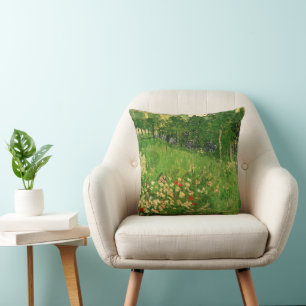 Daubigny's Garden by Vincent van Gogh, Le Jardin Cushion
