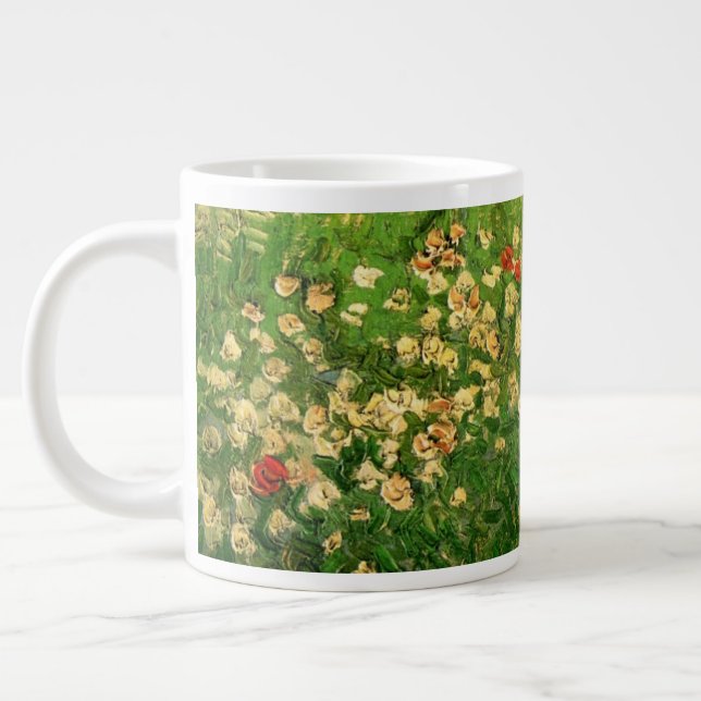 Daubigny's Garden by Vincent van Gogh, Le Jardin Large Coffee Mug (Left)