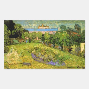 Daubigny's Garden by Vincent van Gogh, Le Jardin Rectangular Sticker