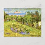 Daubigny's Garden Van Gogh Fine Art Postcard<br><div class="desc">Daubigny's Garden, Vincent van Gogh, Auvers-sur-Oise July 1890. Oil on canvas, 50 x 101.5 cm. Basel, Collection R. Staechelin. F 777, JH 2105 This was probably Vincent's last painting. C'était probablement la dernière oeuvre de Vincent. Vincent Willem van Gogh (30 March 1853 – 29 July 1890) was a Dutch Post-Impressionist...</div>