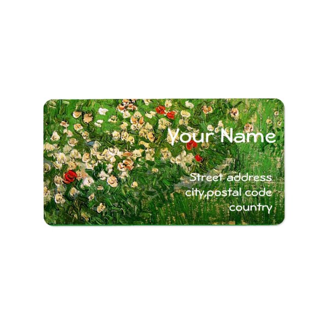 Daubigny's Garden, Vincent van Gogh, address label (Front)