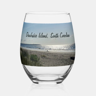 Daufuskie Island Hilton Head South Carolina Beach Stemless Wine Glass