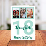 Daughter 18th Birthday Modern Script Photo Collage Card<br><div class="desc">Put a smile on a face with this personalised 18th birthday modern script photo collage card for your daughter. - Simply click to personalise this design 🔥 My promises - This design is unique and is designed with you in mind 🙏 Thank you for supporting my small business - If...</div>