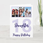 Daughter 18th Birthday Purple Script Photo Collage Card<br><div class="desc">Put a smile on a face with this personalised 18th birthday modern script photo collage card for your daughter. - Simply click to personalise this design 🔥 My promises - This design is unique and is designed with you in mind 🙏 Thank you for supporting my small business - If...</div>