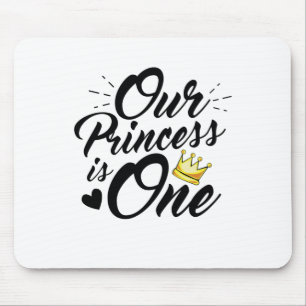 Daughter 1st Birthday Moms Dads Princess Mouse Pad