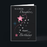 Daughter 21st Birthday Star Inspirational Pink Card<br><div class="desc">Inspire a dear daughter to go after her dreams with card that you can give her once she celebrates her 21st birthday. She will definitely be surprised and happy at the same time once she gets this card from you.</div>