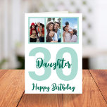 Daughter 30th Birthday Modern Script Photo Collage Card<br><div class="desc">Put a smile on a face with this personalised 30th birthday modern script photo collage card for your daughter. - Simply click to personalise this design 🔥 My promises - This design is unique and is designed with you in mind 🙏 Thank you for supporting my small business - If...</div>