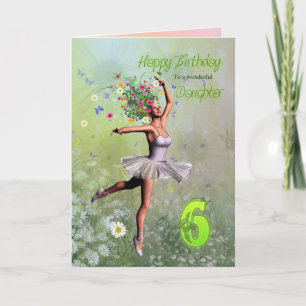 Daughter age 6, flower fairy birthday card