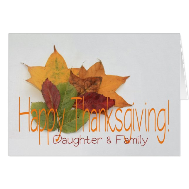 Daughter and Family in Law  thanksgiving foliage (Front Horizontal)
