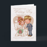 Daughter And New Son-in-Law Wedding Day Card with<br><div class="desc">Daughter And New Son-in-Law Wedding Day Card with love</div>