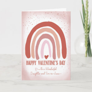 Daughter and Son In Law Valentine Hand Painted Card