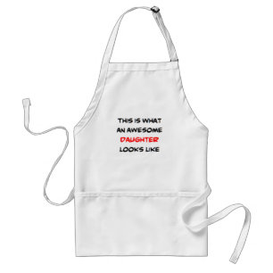 daughter, awesome standard apron