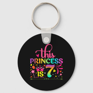 Daughter Birthday 7 Years Old Princess Girl 7th Key Ring