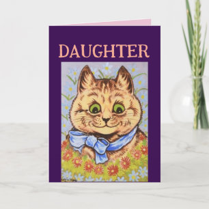 DAUGHTER BIRTHDAY CAT GREETING CARD 