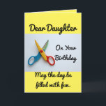 Daughter Birthday Paper Dolls Card<br><div class="desc">Colourful, birthday card with vintage paper dolls inside to cut out, is featured on this greeting card. Front of card reads, "Dear Daughter On Your Birthday May the day be filled with fun". And inside of card reads, "After your Birthday enjoy cutting out these paper dolls! Much love, Mum and...</div>