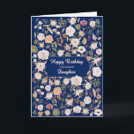Daughter Birthday Scattered Flowers  Card<br><div class="desc">Happy birthday to your daughter. This birthday card captures the timeless beauty of roses in full bloom,  intertwined with graceful leaves. The design evokes a sense of classic charm and elegance,  making it a wonderful way to convey your warmest birthday greetings to someone special.</div>