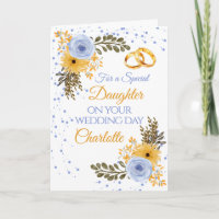 Daughter Bride Wedding Day Floral Congratulations