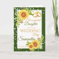 Daughter Bride Wedding Day Sunflower