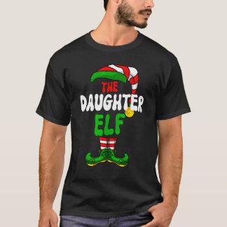 Daughter Elf Pajama Matching Group Christmas Holid T-Shirt