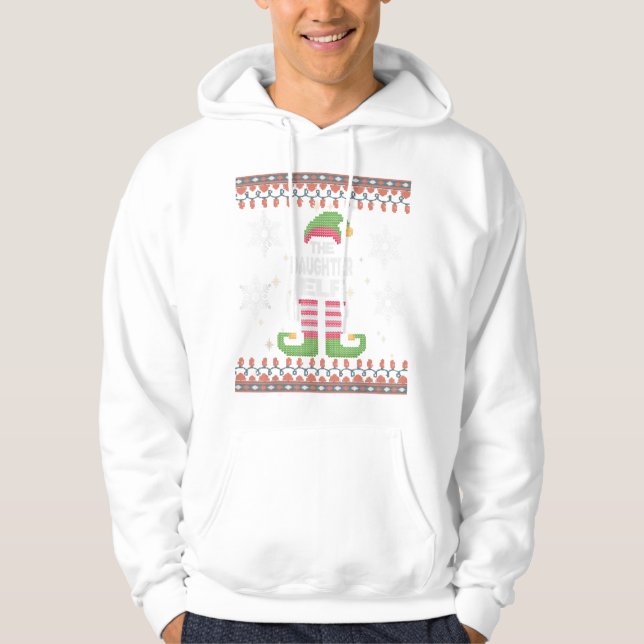 Daughter Elf Ugly Christmas Hoodie (Front)