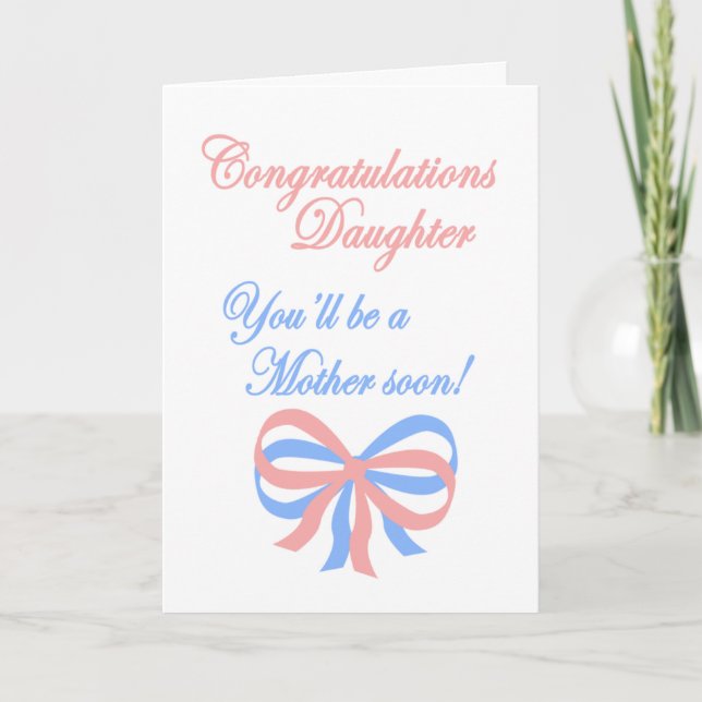 Daughter Expecting Baby Card (Front)