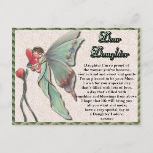 Daughter Fairy Birthday Postcard
