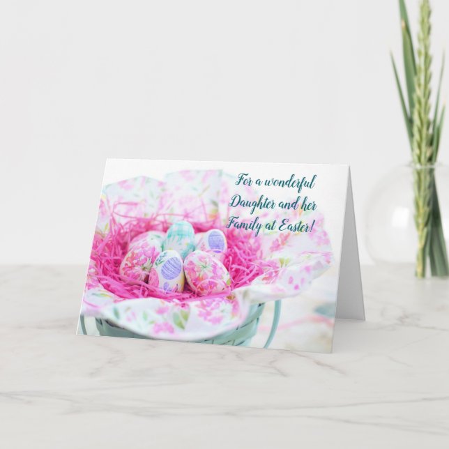 DAUGHTER & FAMILY EASTER CARD (Front)