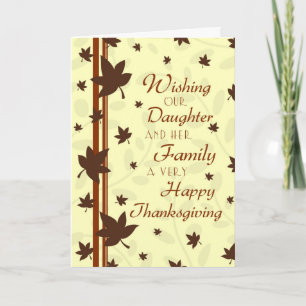 Daughter & Family Happy Thanksgiving Card