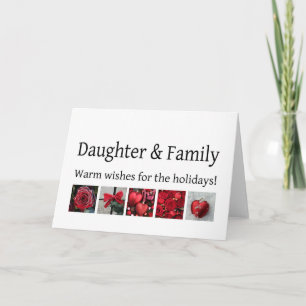 Daughter & Family Merry Christmas card