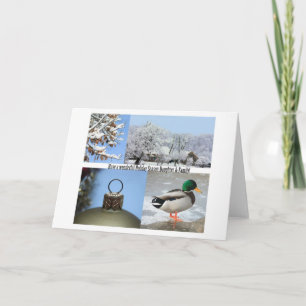 Daughter & Family wonderful holiday season blue wi Card