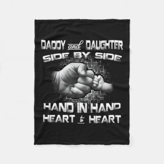 Daughter Fist Bump Matching Father's Day Best Dad  Fleece Blanket