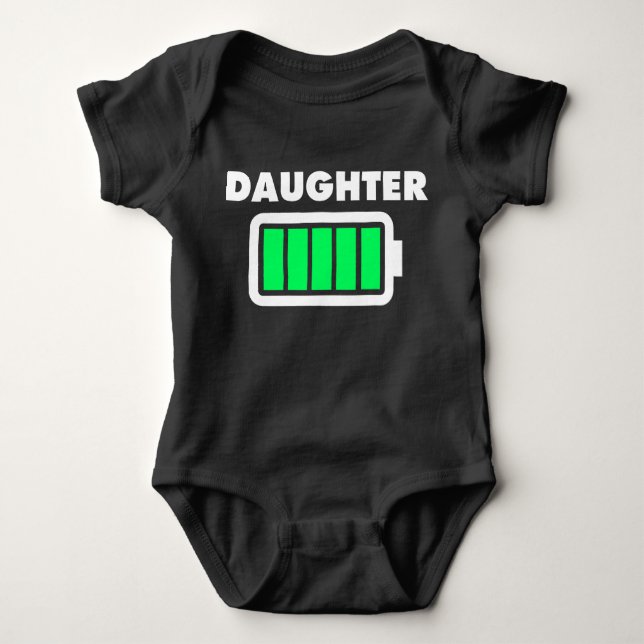 Daughter Full Battery Baby Bodysuit (Front)