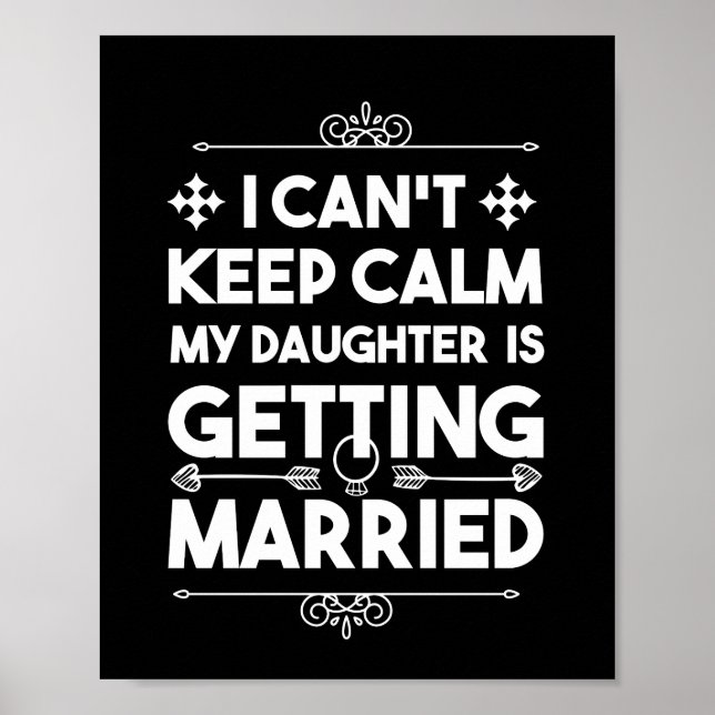 Daughter Getting Married Bachelorette Party Poster (Front)