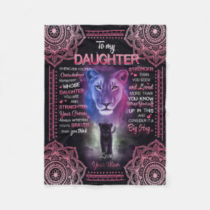 Daughter Gift Letter To My Daughter From Mum Fleece Blanket