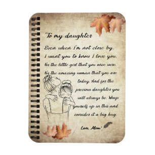 Daughter Gift Letter To My Daughter From Mum Magnet
