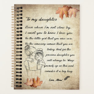 Daughter Gift   Letter To My Daughter From Mum Planner