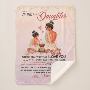 Daughter Gift Letter To My Daughter From Mum Sherpa Blanket